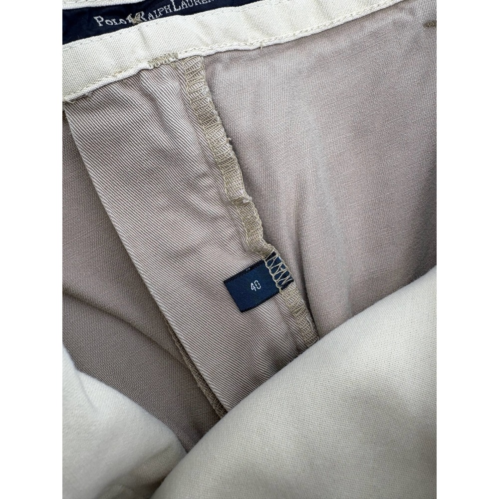 Polo Ralph Lauren Tyler VTG Shorts Men's 40 Khaki Pleated Casual Preppy Chino - Picture 7 of 8